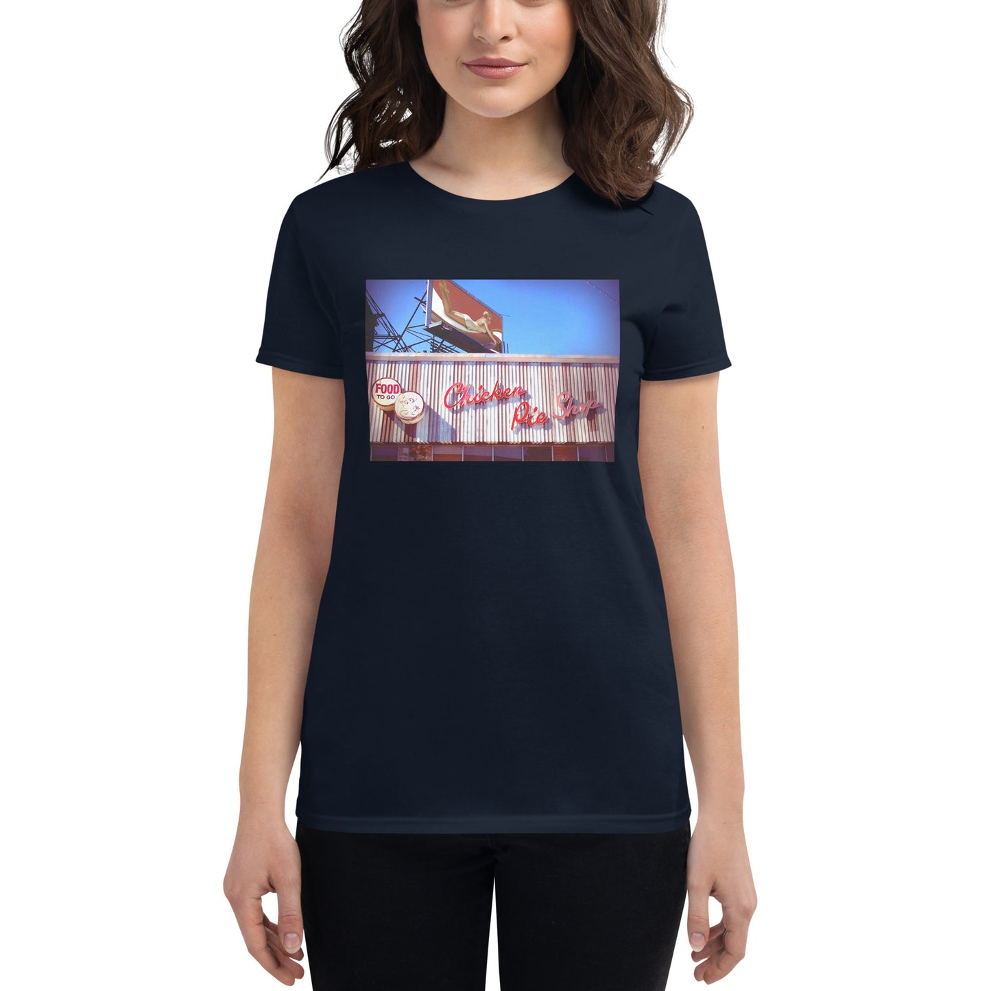 Chicken Pie Shop T with Marilyn Monroe billboard: Women's Tee