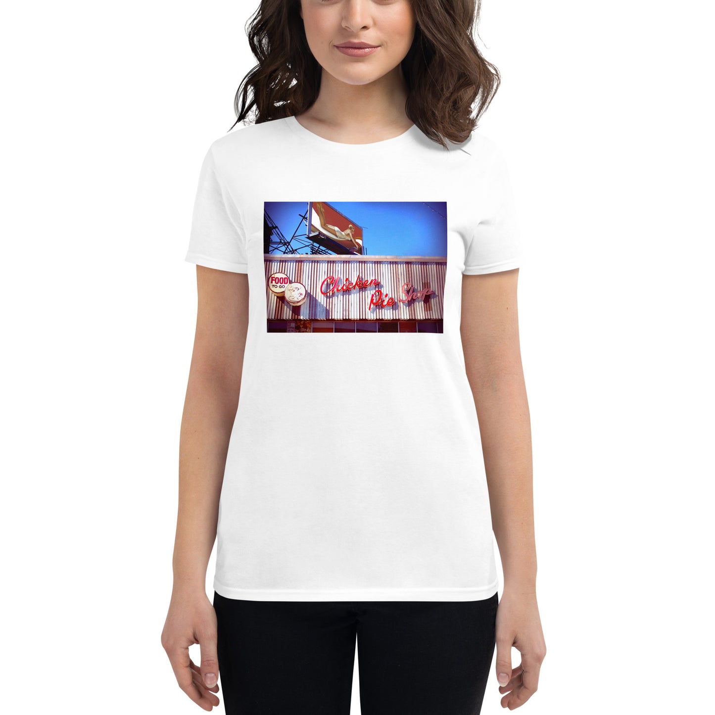 Chicken Pie Shop T with Marilyn Monroe billboard: Women's Tee