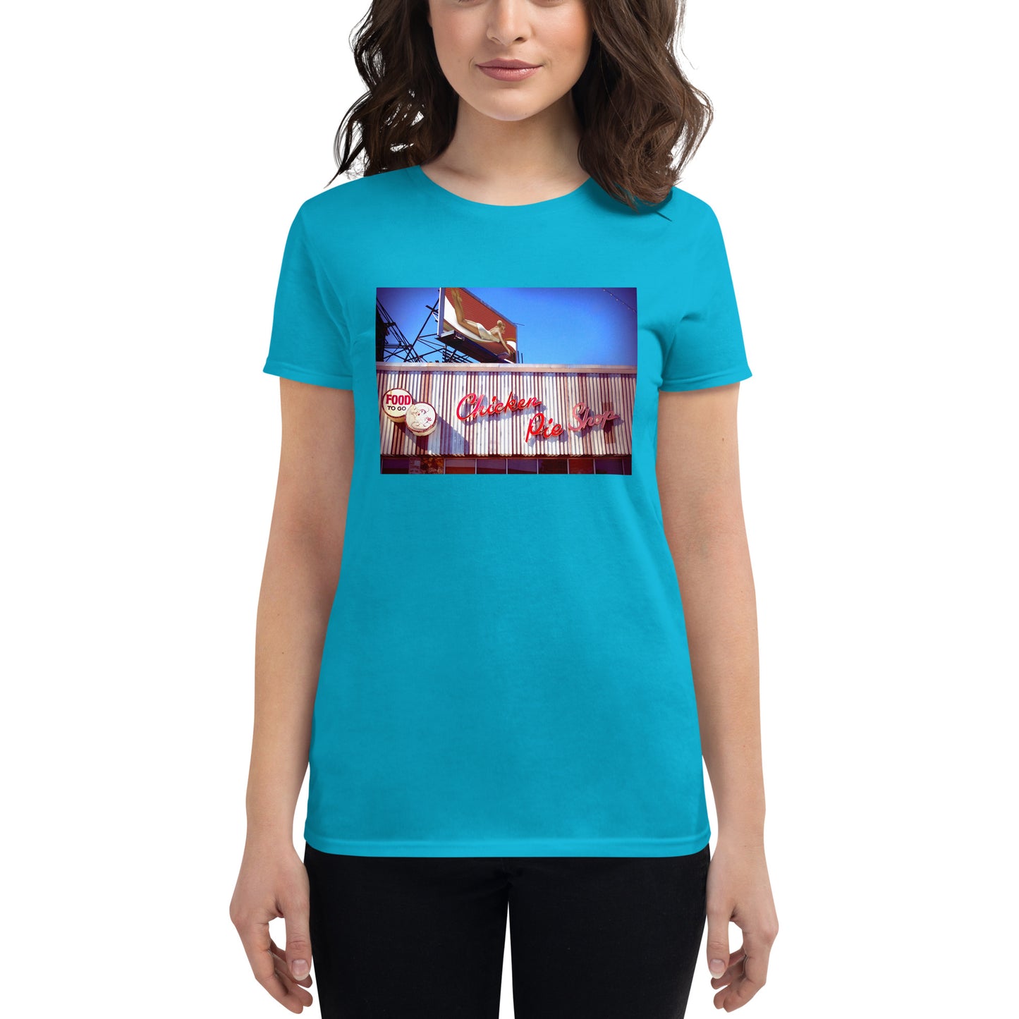 Chicken Pie Shop T with Marilyn Monroe billboard: Women's Tee